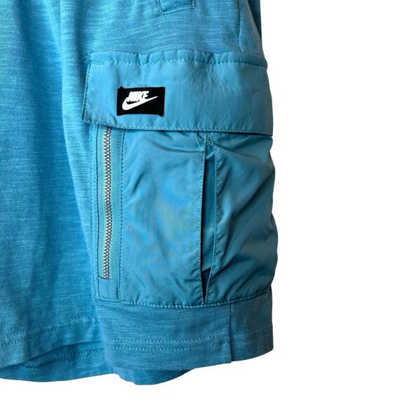 NIKE 7" Modern Essential Utility Cargo Shorts 20" Outseam in Turquiose Men's XXL - Picture 9 of 14